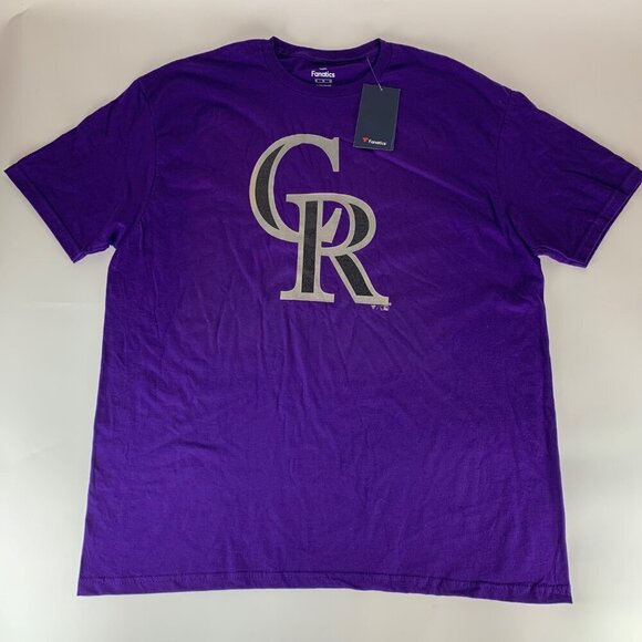 Colorado Rockies MLB Purple Fanatics Short Sleeve Crewneck Shirt Mens XL New - Picture 1 of 4
